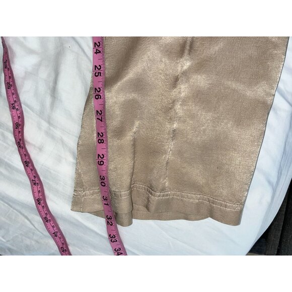 Johnny Was Womens Taupe Satin Straight-Leg Cargo Pants Size Small - Picture 8 of 8